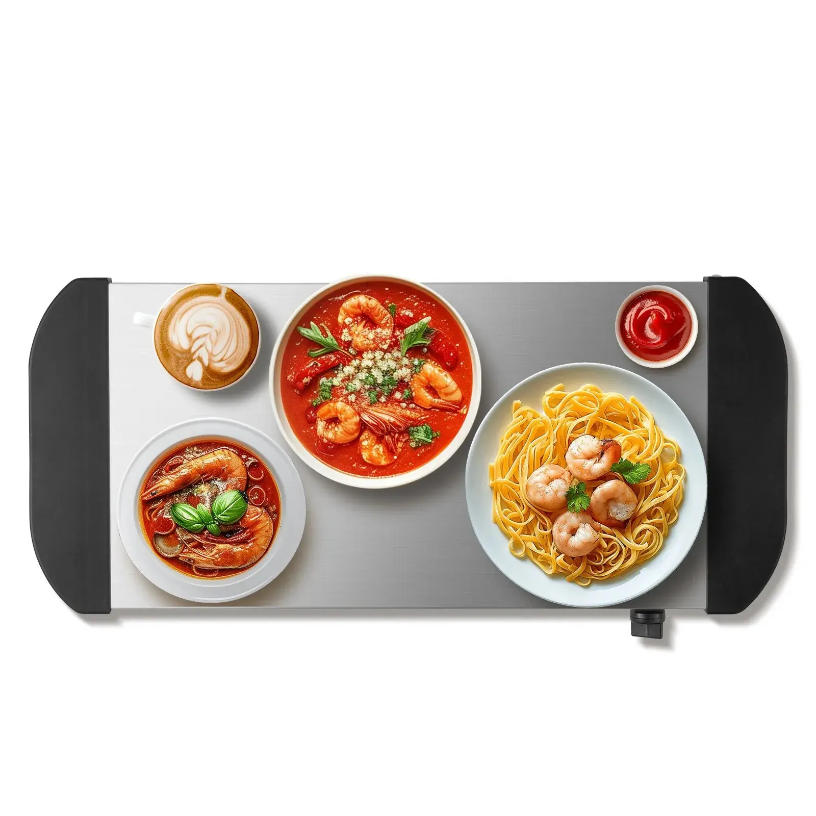 VEVOR Stainless Steel Electric Warming Tray with Knob Easy Temperature Control - Durable and Easy to Clean Kitchen Heating Appliance for Buffet Food Keep Warm for a Long Time, Defrosting