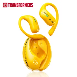 Transformers Open-Ear Buds Bluetooth 5.4 - T55 Wireless Headphones for Running, IPX5 Waterproof, LED Battery Display, 24H Playtime!
