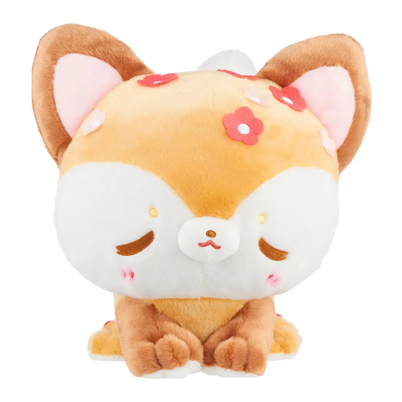 Birduyen Fern the Fox - Medium Plush Stuffed Toy with Delicate Flower Patterns