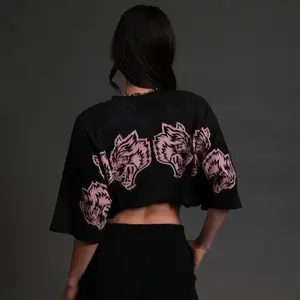 DARC WOLF SHIRT Bodybuilding Oversized Tee in Black US Size for Women Comfortable Fit Stylish Look Ideal for Bodybuilding Activities Gym Top Gym Workout Clothes