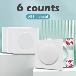 6 Counts Wall Split Flange Covers, Split Design ABS Cover for Wall Repair, Tool-Free Installation