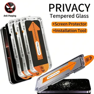 Full Cover Privacy Screen Protector for iPhone 16/15/14 series, Scratch-Resistant Ultra-Smooth Touch Privacy Protection Fingerprint Resistant Bubble-Free Installation protective