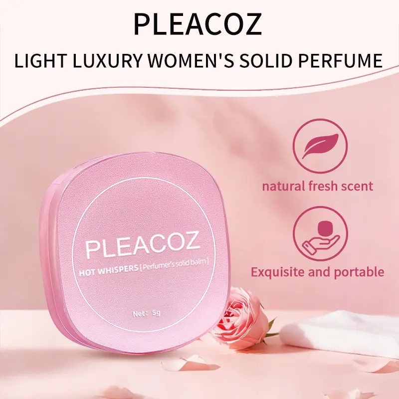 Pleacoz Women's Pocket Balm - Long-Lasting Floral Sweet Perfume with a Botanical Fragrance Blend, Alcohol-Free to Apply on Pulses, Solid, High Concentration, Natural Botanicals