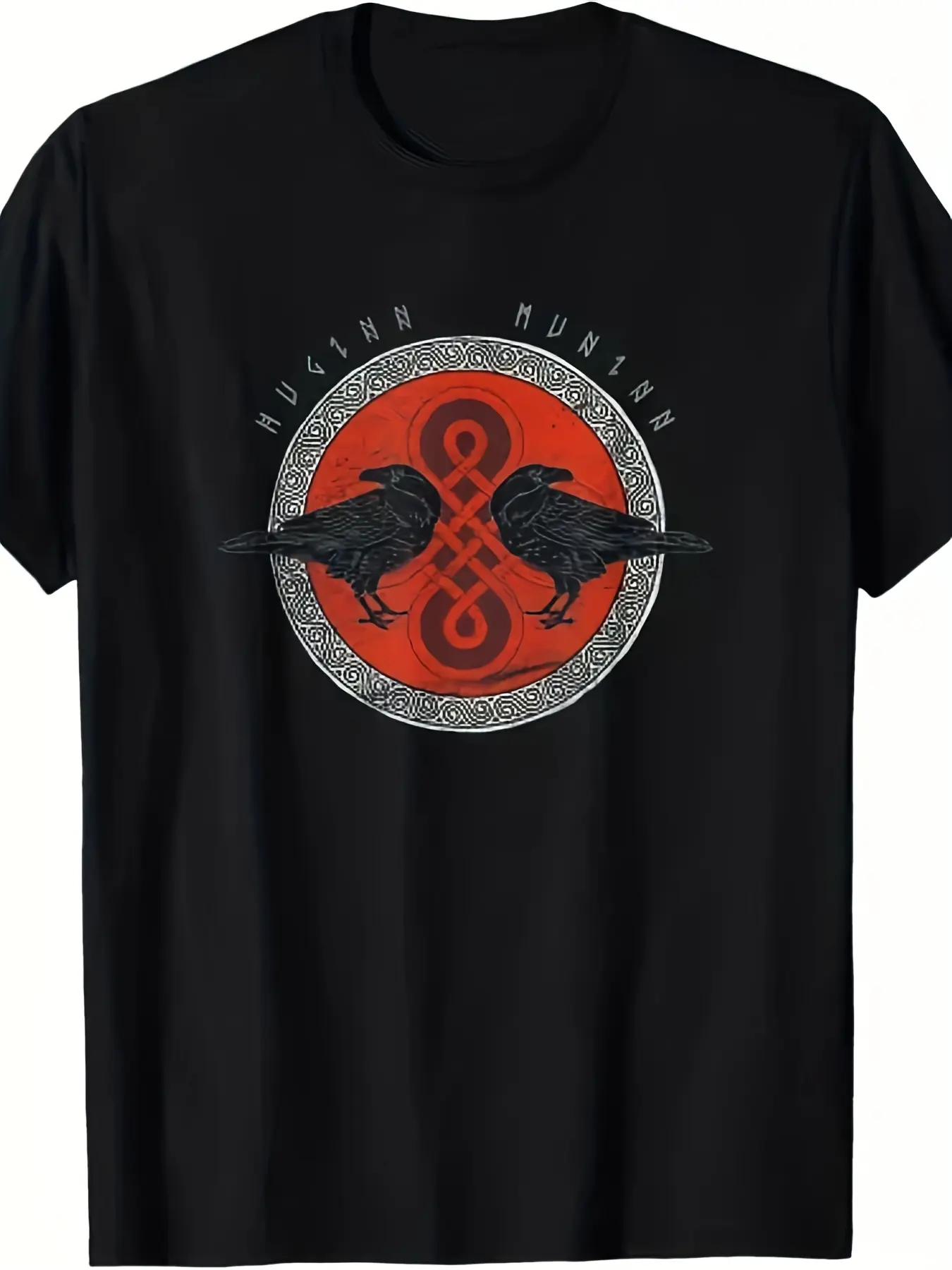 Odin's  Huginn  Muninn - Norse Mythology T-Shirt S unisex soft cotton short sleeve t shirt, vintage graphic casual tee for men women teens, perfect birthday holiday gift for camping travel gym daily street  wear