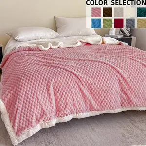 Fluffy Lamb Velvet Weighted Blanket, Durable Reversible Design, Soft Plush Throw for Dormitory/bedroom/air Conditioning/sofa, Skin Friendly Blanket