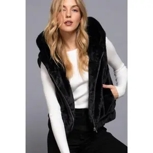 Hoodie Faux Fur Vest