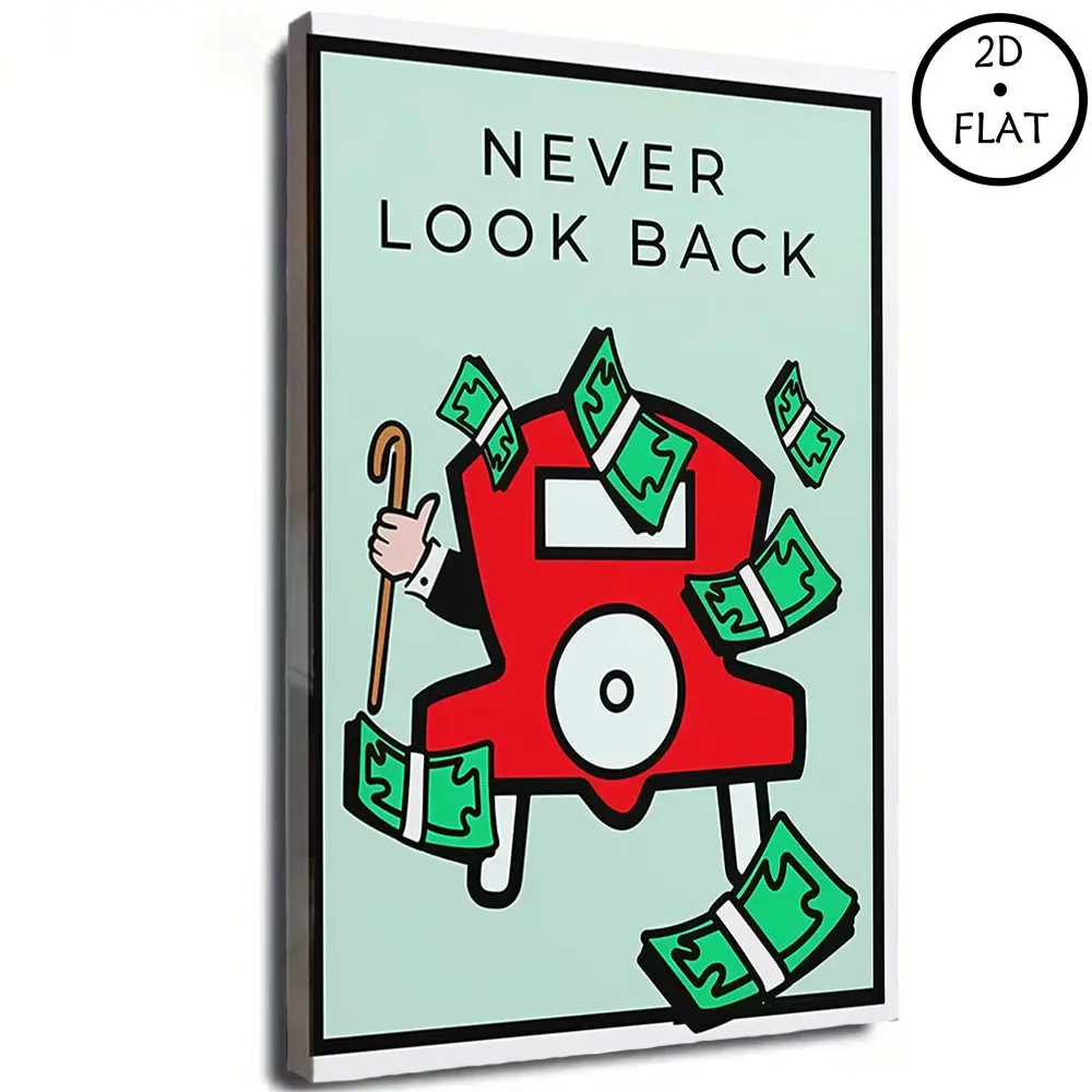 Monopoly Inspirational Motivational SloganPoster Wall Art Decor Cartoon Art Canvas PrintMoney Artwork, Wall Art Decor For HomeBedroom Office Living Room, print, gift