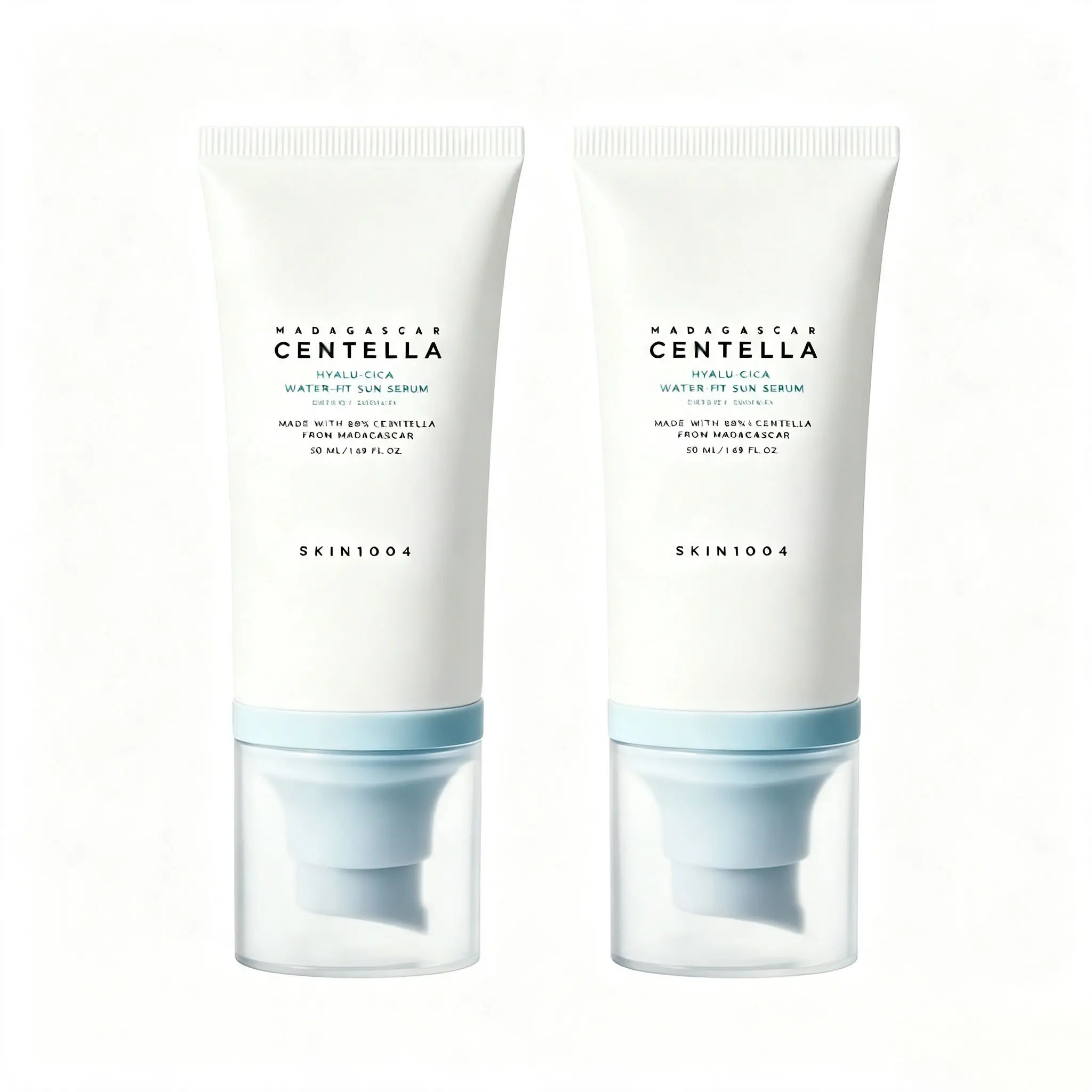 2PCS [SKIN1004] Centella Hyalu-Cica Water-Fit Sun Serum SPF50+ PA++++ | Korean Hydrating Facial Sunscreen | Lightweight No White Cast Formula | Daily K-Beauty Sun Care