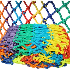 1pc, Rope Net Safety Netting Stair Balcony Railing Safety Net, 3.3ft*6.6ft Playground Netting Patio Fence Protection Net Pet Anti-Fall Rope Netting Colorful Web