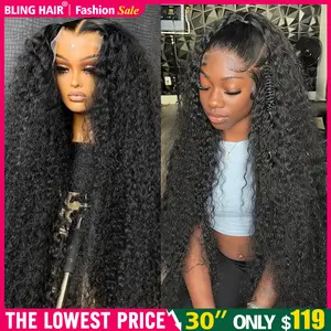 [NEW] Bling Hair Deep Wave 13x6 HD Lace Frontal Wig Water Wave HD Transparent 13x4 Deep Curly Lace Frontal Human Hair Wigs For Women TikTokShopHolidayHaul