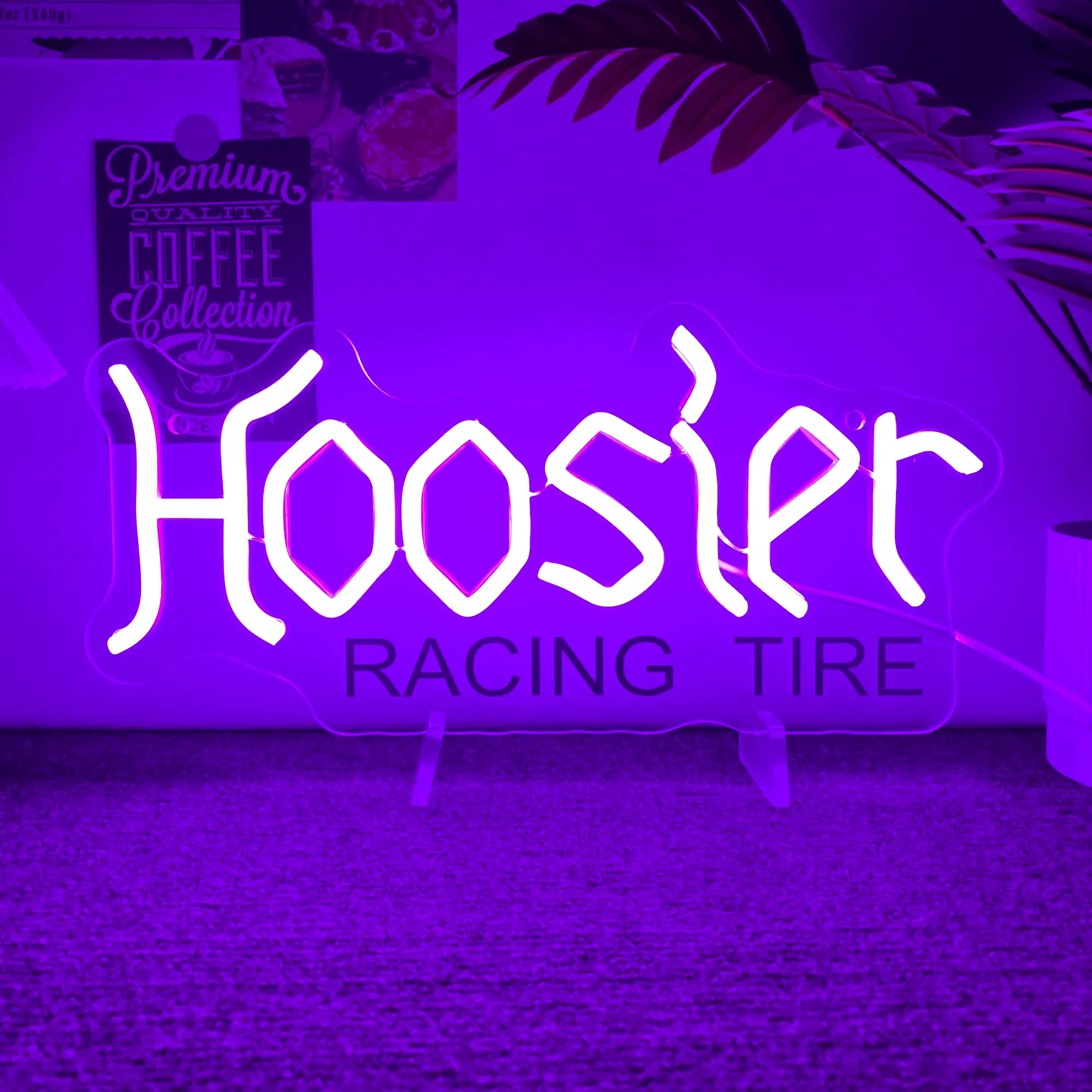 1pc Hoosier Racing Tire neon sign Pre-punched holes for easy hanging, suitable for bars, bedrooms, bathrooms, parties, concert halls Led Neon Sign Neon Light Sign