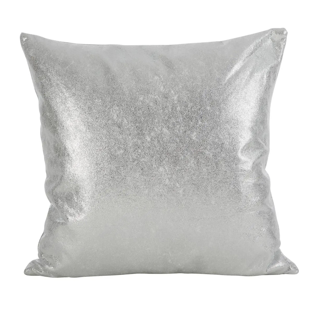 212 MAIN 20 in. Square Down-Filled Throw Pillow - Silver, Metallic Foiled Effect, Glam Look Decorative Cushion Cover, Machine Washable Cushion for Sofa, Cushions For Sofa, Shimmer Finish