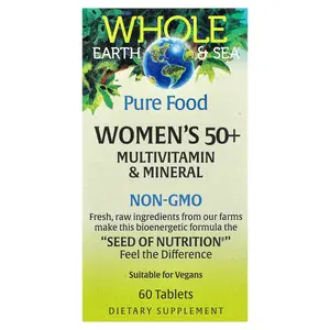 Natural Factors Whole Earth & Sea®, Women's 50+ Multivitamin & Mineral, 60 Tablets
