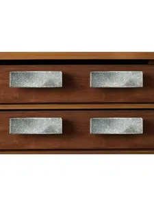 212 MAIN Gray Stone Rectangle Drawer Pulls - Set of 6, Easy Install Doorknobs, Door Hardware Accessory