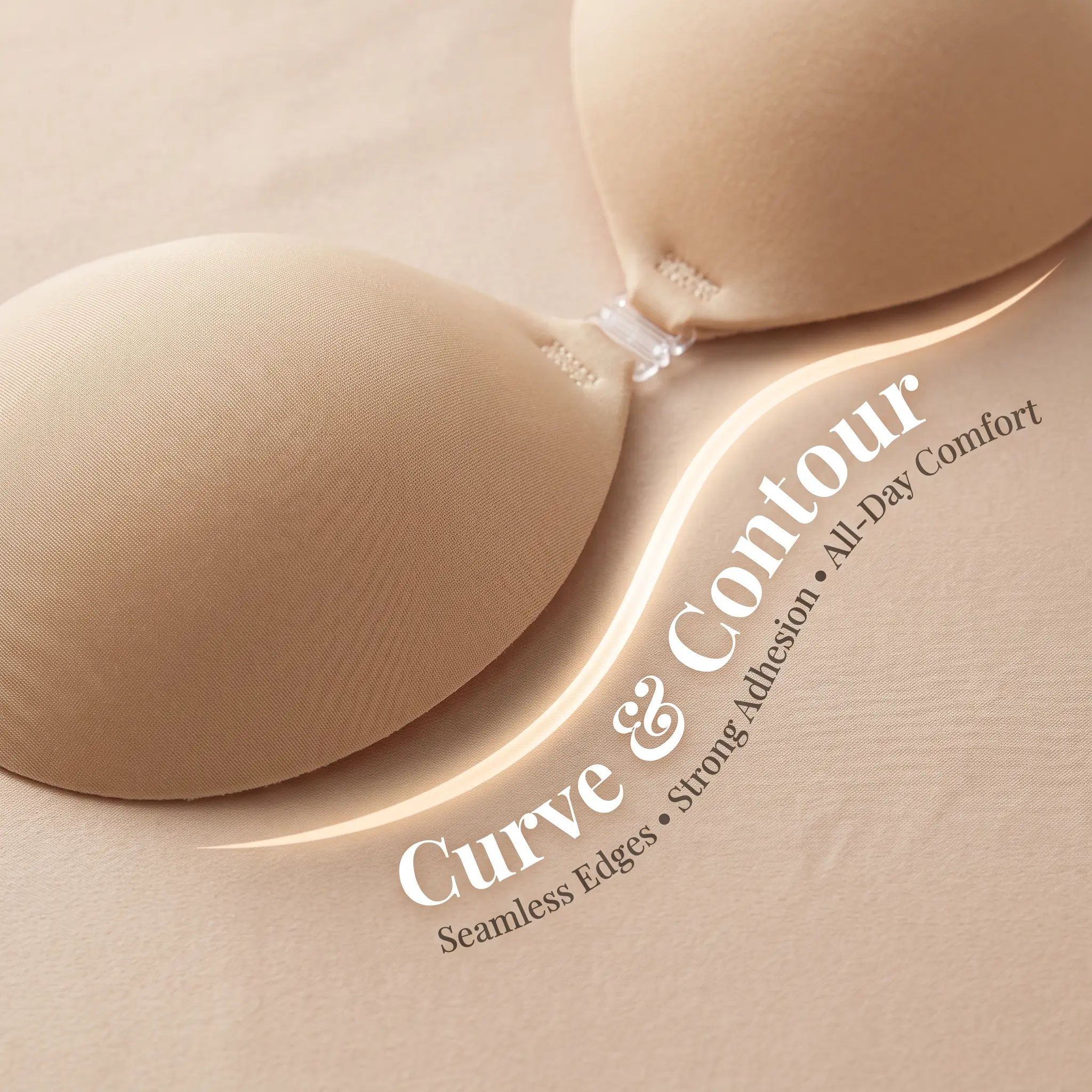 Puff Push Up Self Adhesive Sticky Bra Waterproof Sweat Proof Reusable Washable Portable Travel Bra With Storage Case Replaceable Adhesive Pads