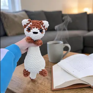 Handmade Crochet Ferret - Amigurumi Plush Toy - Soft Stuffed Animal Gift