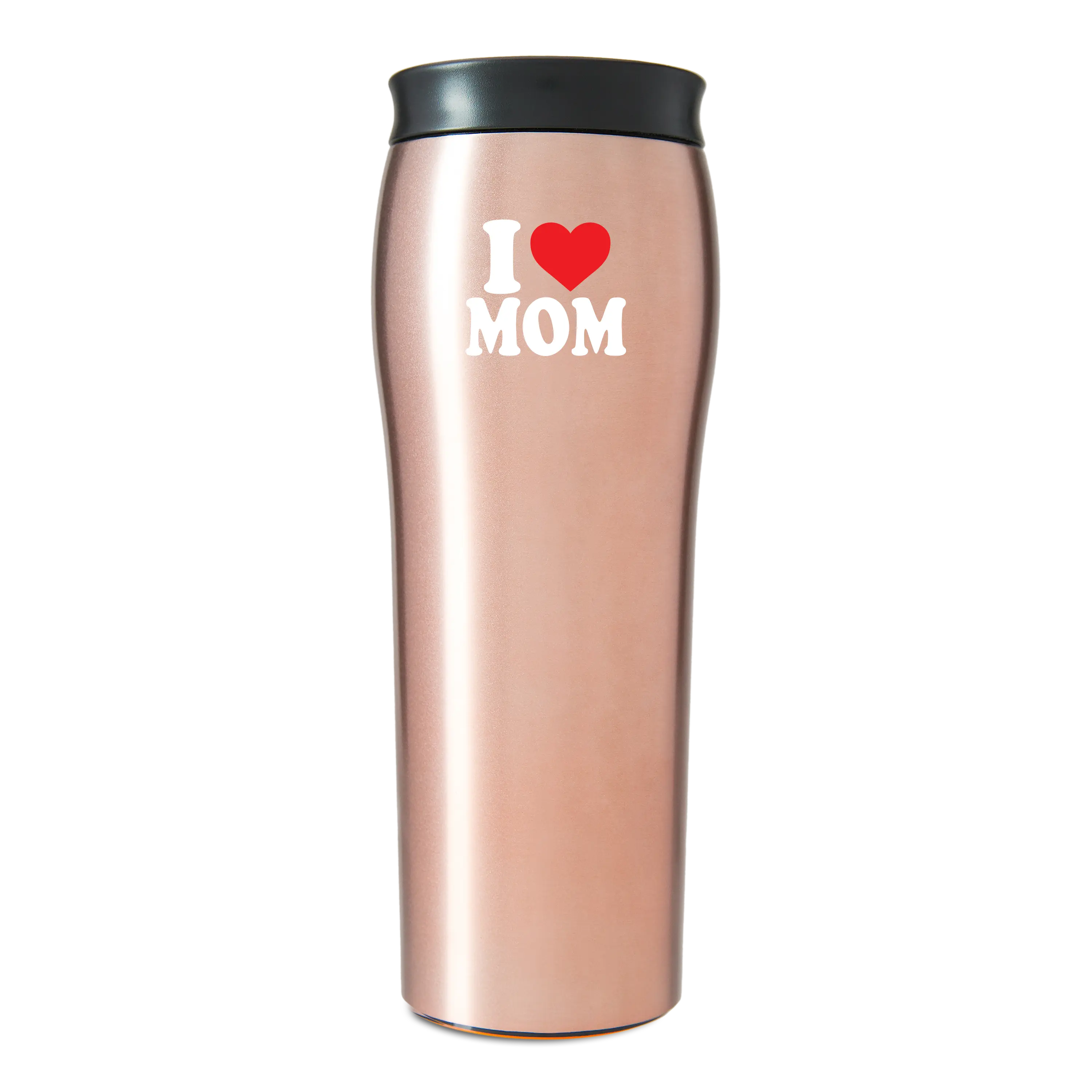 Mighty Mug Go - Stainless Steel - Rose Gold (I Love You Mom) - 16 oz