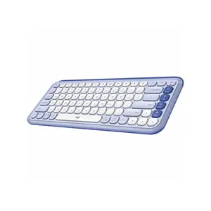 Logitech POP ICON KEYS Wireless Bluetooth Keyboard - Easy-Switch Between up to 3 Devices (Lilac & Off-white)    920-013050