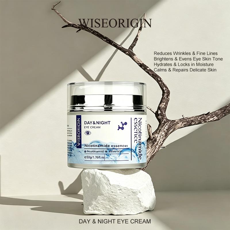 WISEORIGIN Niacinamide Brightening Eye Cream (50ml) Fades dark circles, evens skin tone, hydrates and plumps eye area. Daily eye care, ideal as a gift.