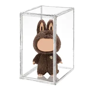 Extra Large 19.7"X14.6"X11.6" Acrylic Display Case with 2 Division Boards, Clear Organizer Box Plastic Holder with Magnetic Door for Handbags, Purses, Boots, Figures, Book