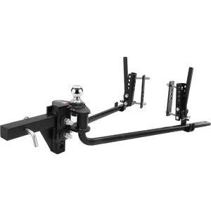 【fathersdaygift】VEVOR Weight Distribution Hitch, 1,500 lbs Weight Distributing Hitches Kit with Sway Control for Trailer, 2-In Solid Steel Shank, 2-5/16 in Alloy Steel Ball, Powder Coated Load Leveling Hitch, Black