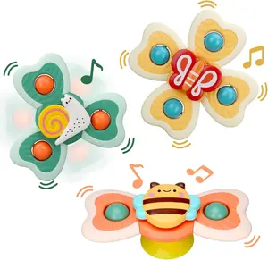 Spinning Sensory Suction Cup Toy for Babies & Toddlers 6–18 Months 1–3 Years Montessori Learning Bath & Travel Toy Birthday Gift for 1 & 2 Year Old Boys and Girls