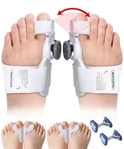 2PC Bunion Corrector for Women Men Big Toe, 2025 Upgraded Adjustable Bunions Fix for Relief, Suitable for Left and Right Feet, Day Night Support, Gel Big Toe Bunion Guards & Toe Spreaders, Adults