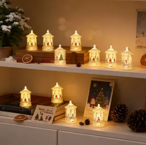 3 LED-lit Christmas Lanterns Battery-powered Indoor Outdoor Decorations with Easy-to-operate Toggle Switches Perfect for Home Office Party Decor Christmas Ornaments Festive Lighting Accessories