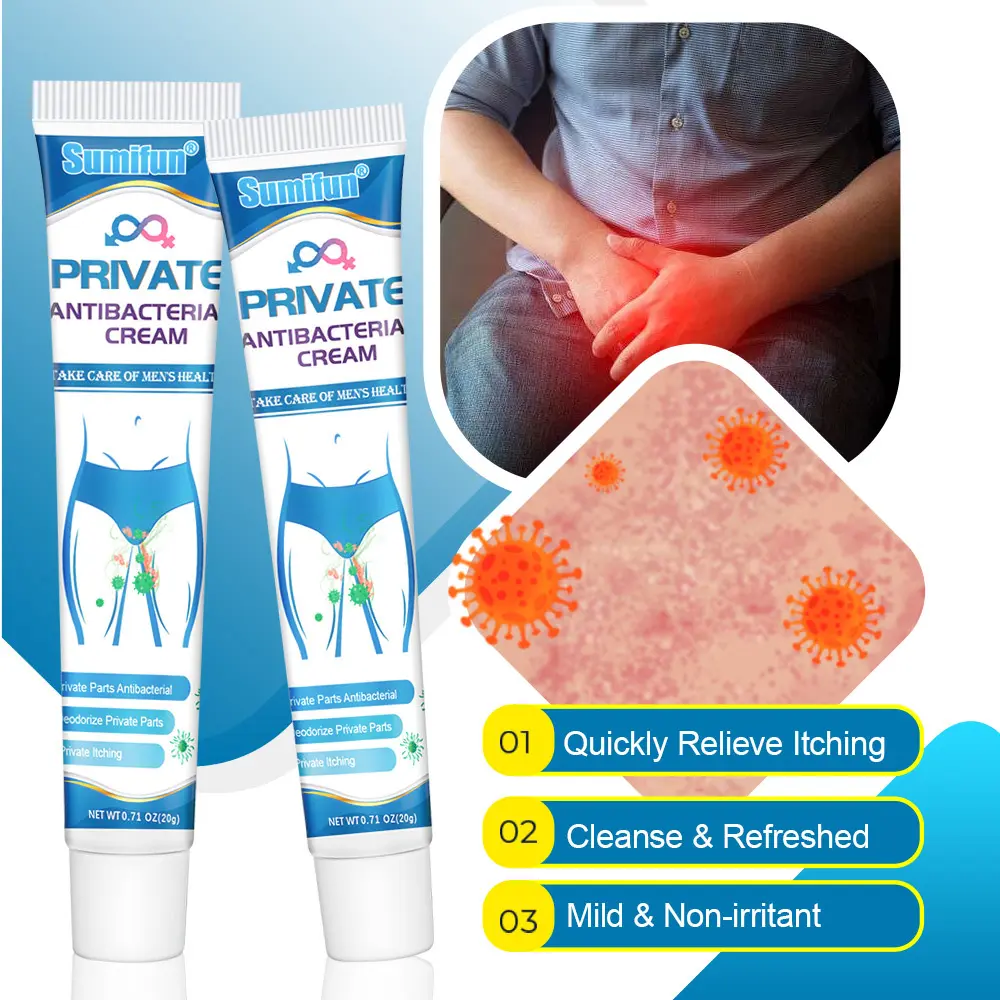 Sumifun Men's Private Cleaning and Care Ointment Anti-itch & Antibacterial 20g Safe for Sensitive Parts Moisturizing Cleanser