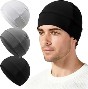 3 Pack Cooling Skull Cap Helmet Liner Sweat Wicking Cycling Running Hat for Men Women
