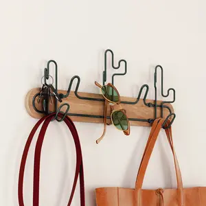 Wooden Wall-Mounted Coat Hooks✨ High-Quality Decor!Hanging Rack for Clothes - Tidy Entryway Fast🧥🪵Wall-Mounted + Decorative - High-Quality for Clothes🧣Decor + Storage in One🧥 Black wall mount holder key