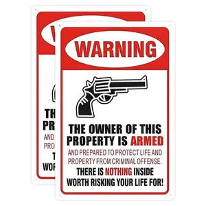 Metal Tin Sign, 1pcs No Trespassing Sign, Private Property No Trespassing Sign, Weatherproof Outdoor Keep Out Sign for Home Garden