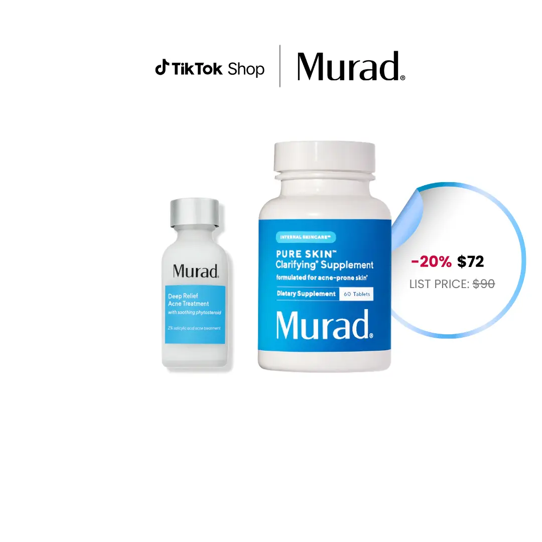 [TikTok Exclusive Bundle] Pure Skin Supplement + Deep Relief Acne Treatment BUNDLE