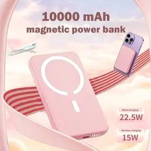5000mAh Magnetic Wireless  Charger  Fast Charging PowerBank Battery Phone Adjustable, [Qi-Wireless Required] Magnetic Power Bank 10000mAh for iPhone 12-17