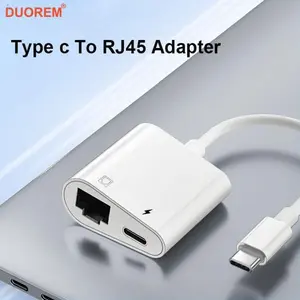 Lighting To Network Card Rj45 Lighting 2 In 1 Adapter For Iphone 14 13/12/11pro To Ethernet Charging Adapter