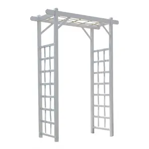 Dura-Trel Elmwood 22 x 57 x 85 Inch PVC Vinyl Outdoor Garden Patio Arbor
