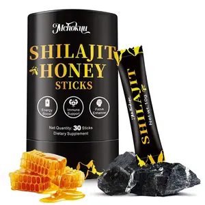 30 Sticks Shilajit Honey Sticks for Men & Women, Pure Himalayan Shilajit with Organic Honey