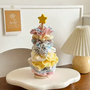 Vintage Star Wooden Hair Accessory Organizer, Wall Hanging Storage Rack for Hair Clips & Headbands, Quercus Spp., China Harvested