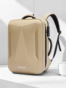 Waterproof Laptop Backpack with Password Lock, Large Capacity Fashion Shoulder Bag, Durable Hard Shell Design, Ideal for Students, Lightweight Laptop Backpack