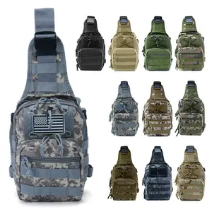 Military bag Military camouflage Oxford cloth diagonal shoulder bag Men's messenger bag Sports outdoor tactical breast bag