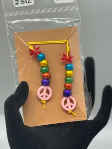 Small Handmade Beaded Bookmark – Cute Book Accessory  # 2312