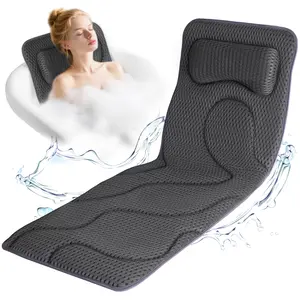 Bath Haven Bath Pillow for Bathtub  Full Body Mat & Cushion Headrest for Women and Men Luxury Pillows for Neck and Back in Shower Tub or Jacuzzi Powerful Suction Cups Spa Accessories