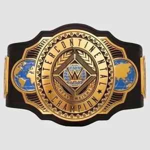 New Intercontinental Championship Wrestling Replica Title Belt 2mm Brass Adult
