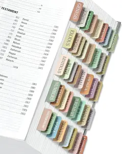 Women's Laminated Boho Index Dividers with Removable Large-Print Neutral Tabs, Self-Adhesive Stickers, Lettering - Book Accessories for Bible Study, Office Stationery