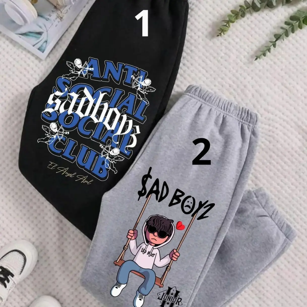 Anti Social Sad Boyz Club Baggy Sweats, Sad Boyz 4 Life Baggy Sweatpants, Juni0r H Mexico Pants, Hip Hop Clothing, Music Gift For Fans, USA Made 5