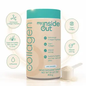 myInsideOut Collagen Peptides Powder – Pure Hydrolyzed Type I Bovine Collagen – 20g Protein per Serving – Unflavored, Grass-Fed, Keto & Paleo Friendly, Non-GMO, Gluten-Free – 16oz