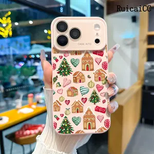 Christmas Gingerbread Theme TPU Phone Case for iPhone 17 Pro Max, 16, 15 Plus, 14, 13, 12 Series – Full Camera Lens Protection, Shockproof, Drop-Resistant, Durable Case for All People