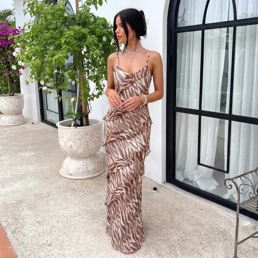 sexy ruffle party maxi dresses Women Burgundy Evening Dress Slash Neck Ruffles Dress Long Dress Get ready to turn heads in the Anais Maxi Dress Radiana Women's White Floral Summer