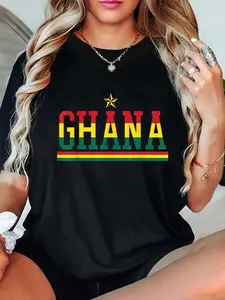 100% Cotton Ghana T-Shirt Ghanaian Flag Gift T-Shirt