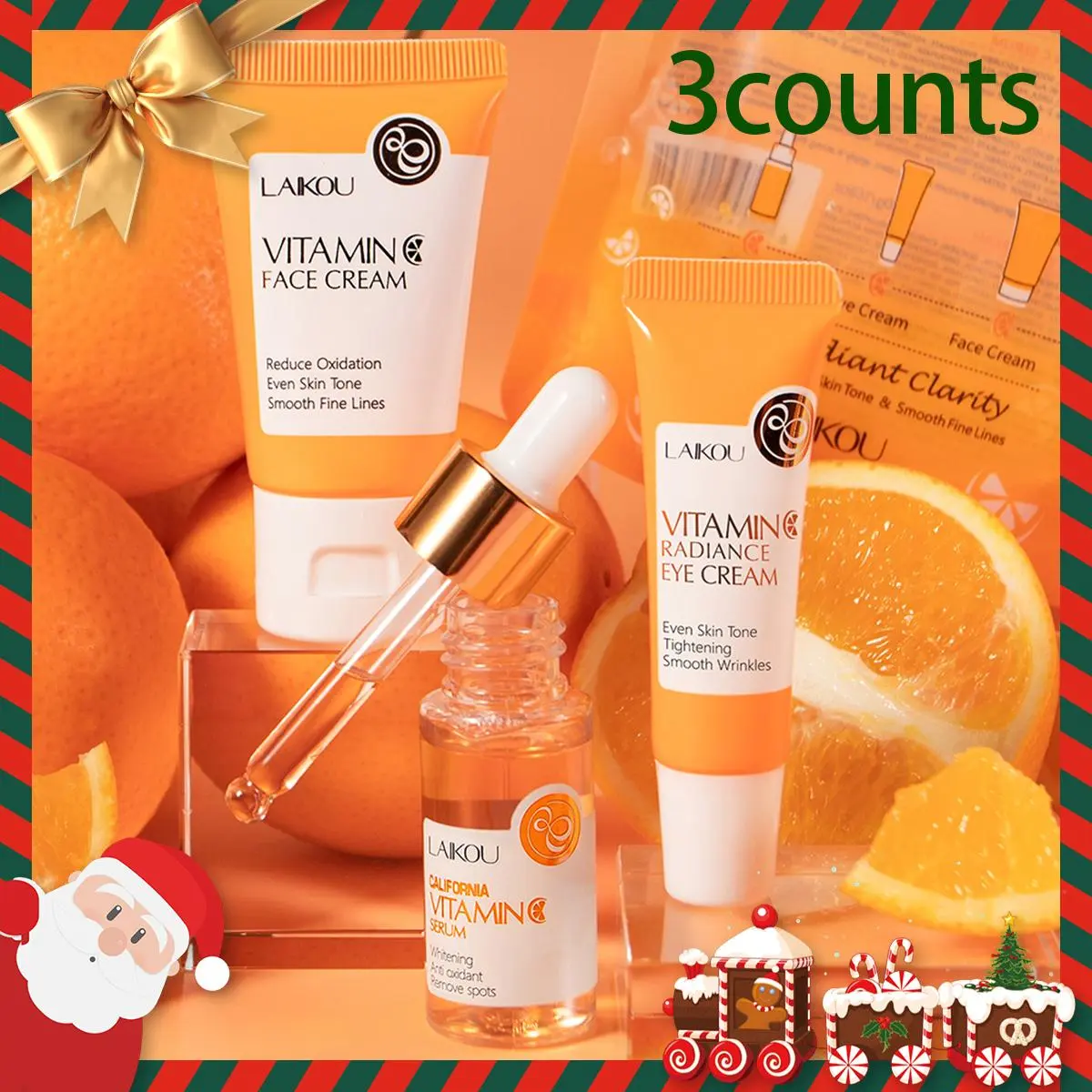 Vitamin C Comfort Skin Care Kit, Including Serum & Eye Cream & Face Cream, Hydrating Nourishing Skincare Kit For Women & Men, Summer Gift Moisturize, Ultimate Glow Kit, Hydrating Set, Moisture Glow Bundle